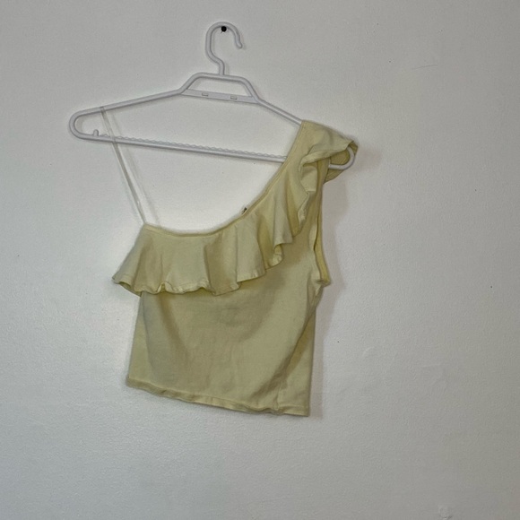 Garage - Yellow Off- Shoulder Crop Top - Small - Picture 2 of 2
